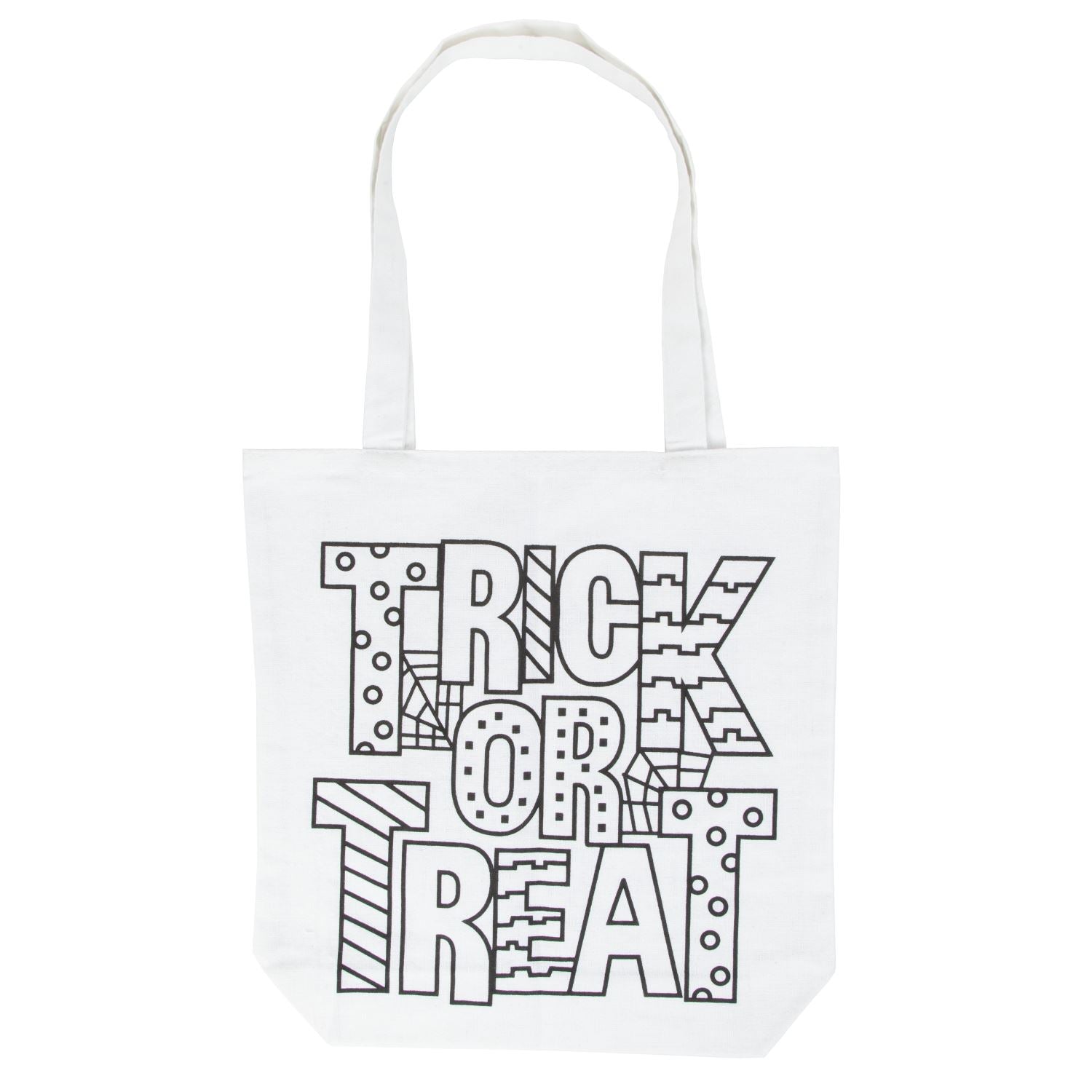 ColorMe White Shoulder Tote "Trick or Treat" - 1