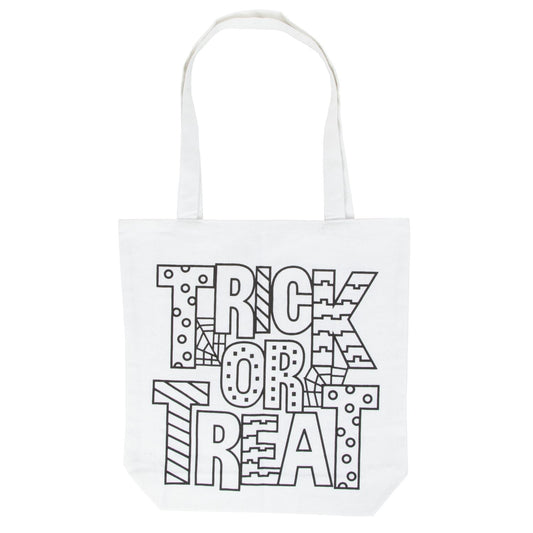 ColorMe White Shoulder Tote "Trick or Treat"