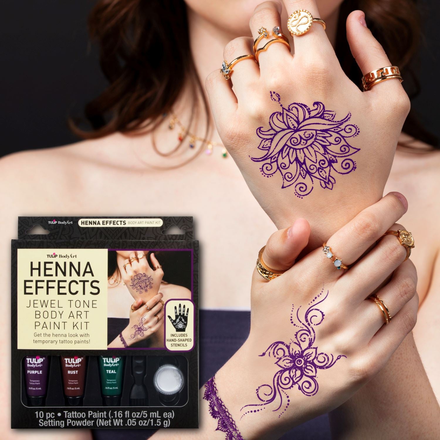 Tulip Body Art Ultimate Henna Color Jewel Tone Tattoo Kit - 7