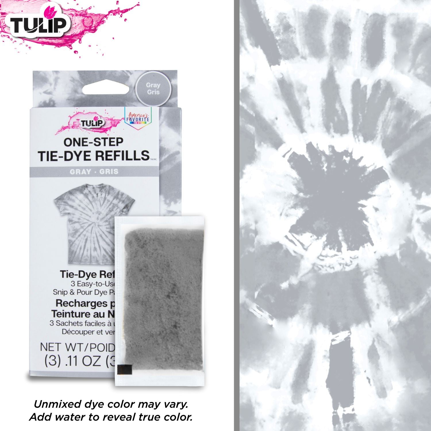 Tulip One-Step Tie-Dye Refills Gray - 4