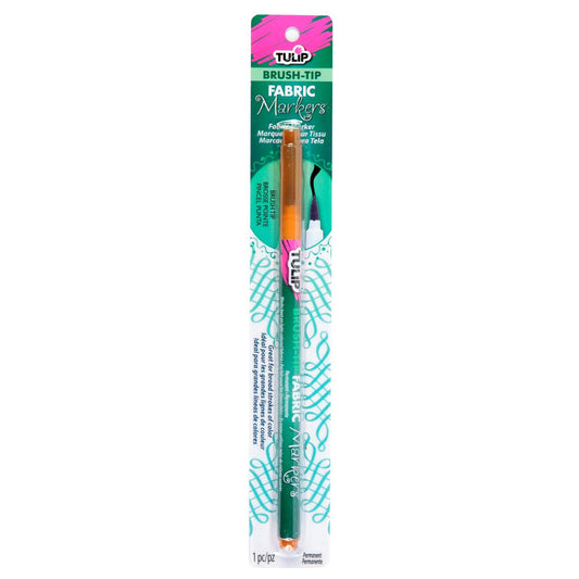 33750 Tulip Fabric Markers Brush-Tip Brown package