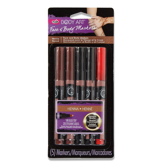 Body Art® Face & Body Markers Henna 5 Pack
