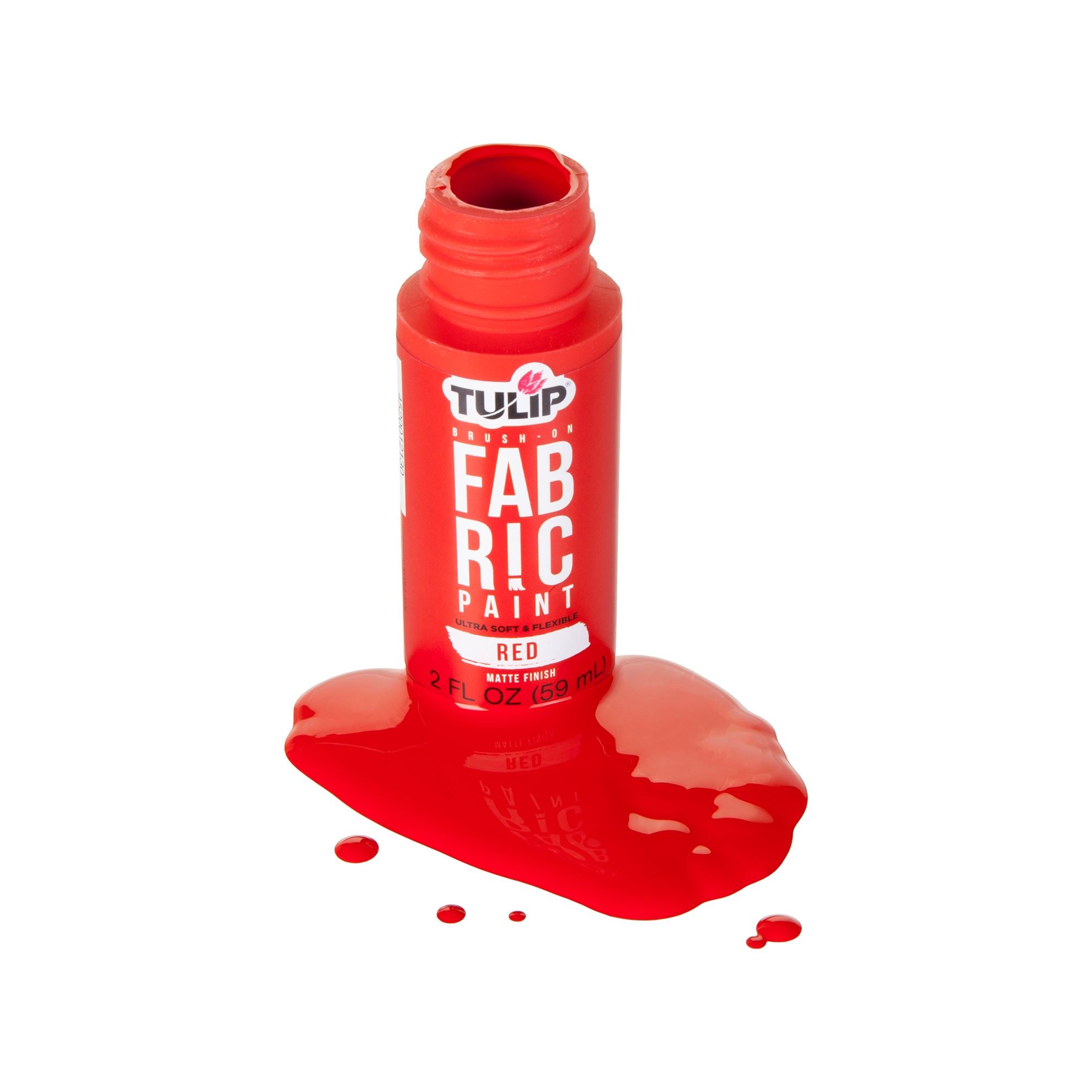 Tulip Brush-On Fabric Paint Red Matte 2 fl. oz. - 3