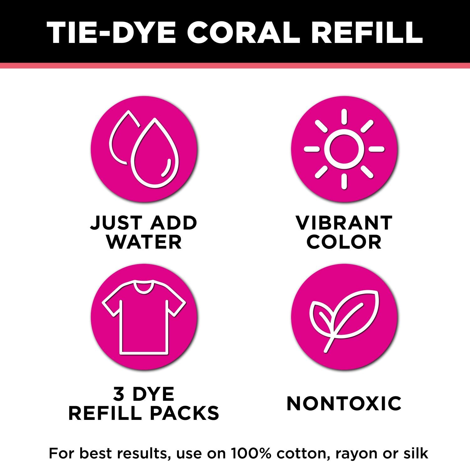 Tulip One-Step Tie-Dye Refills Coral - 3