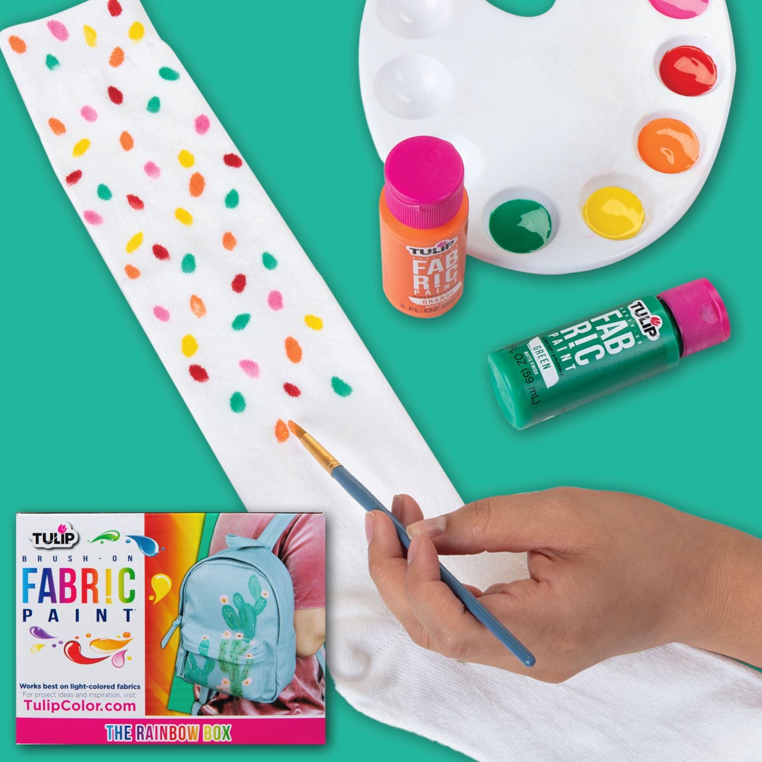 Tulip Brush-On Fabric Paint Rainbow 14 Pack - 5