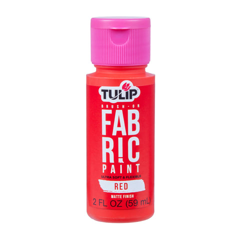 Tulip Brush-On Fabric Paint Red Matte 2 fl. oz.