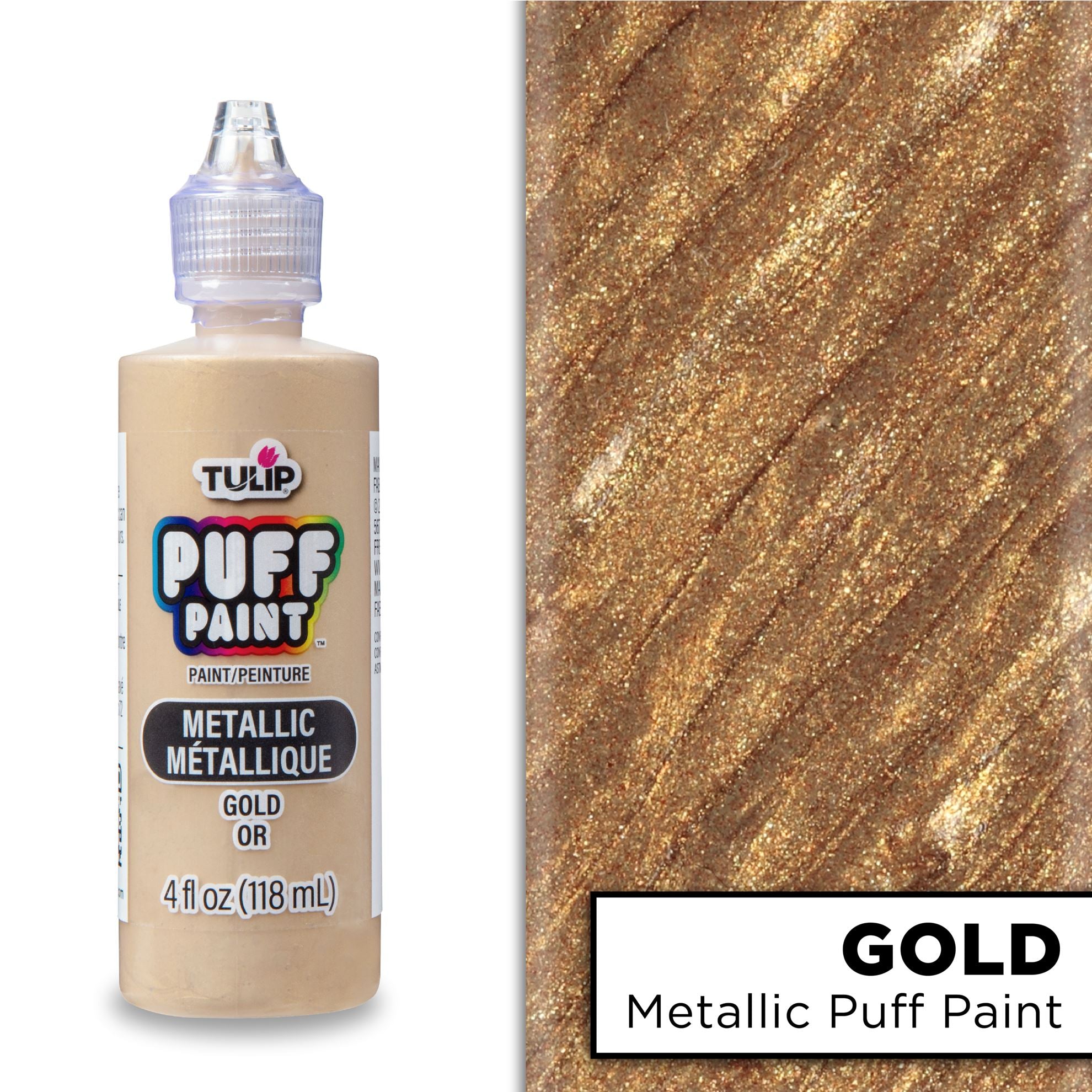 Puffy 3D Puff Paint, Fabric and Multi-Surface, Glittering Gold, 1