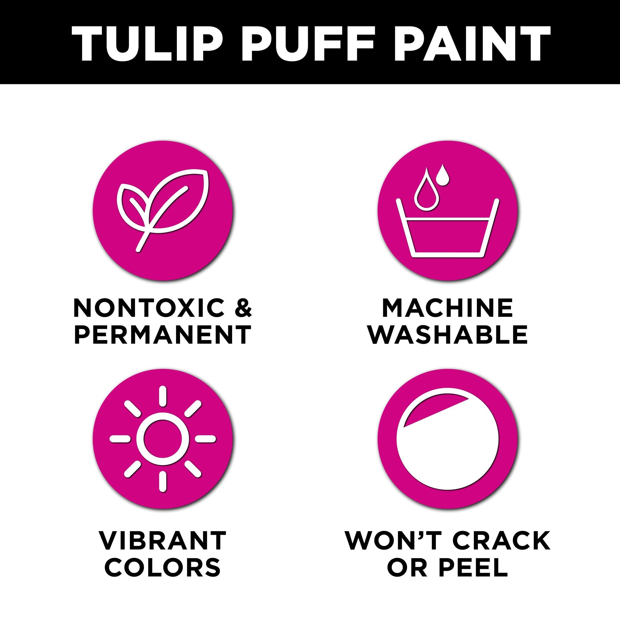 Tulip Puff Paint Glow Pink 4 fl. oz. - 2