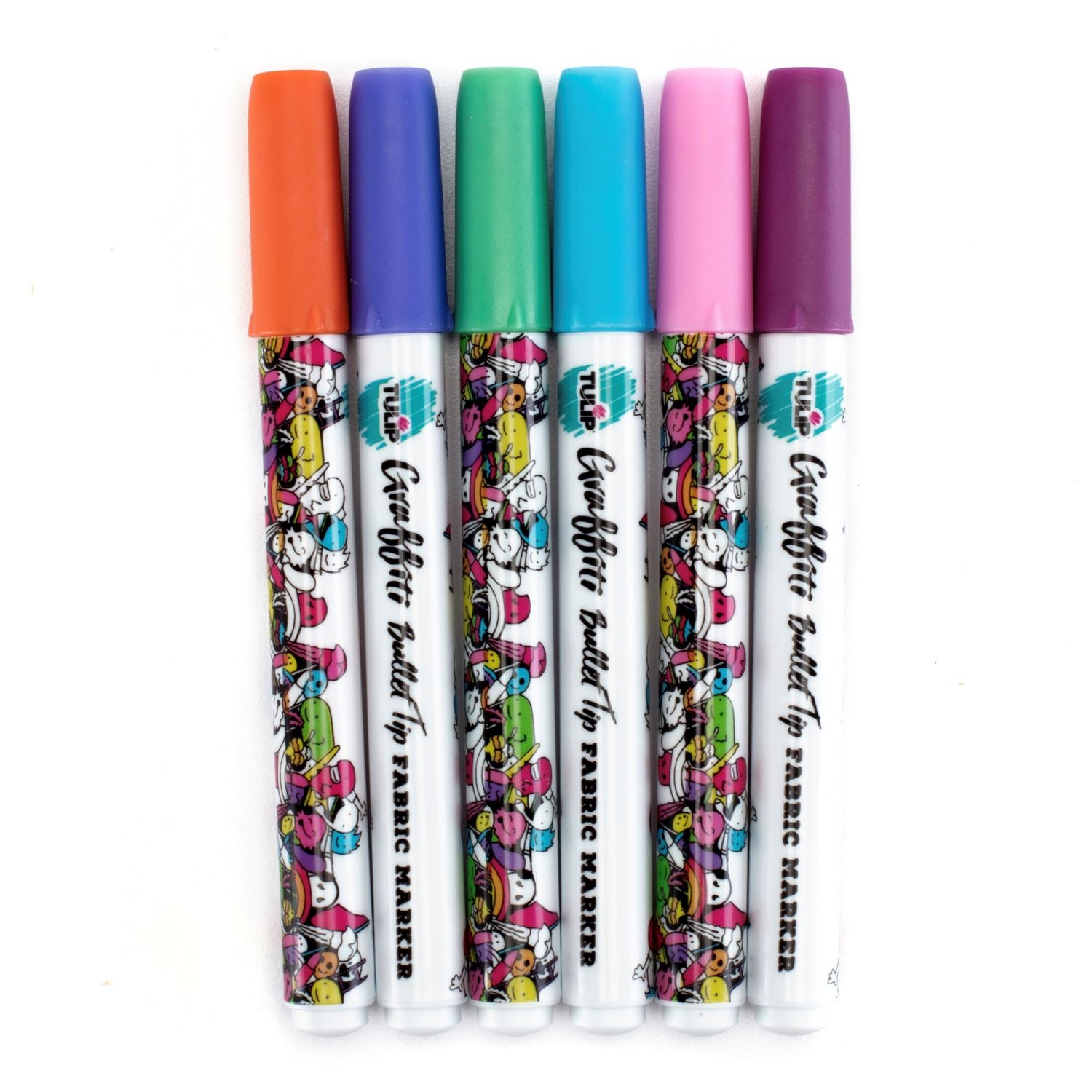 Tulip Graffiti Bullet-Tip Fabric Markers Bright 6 Pack – Tulip Color Crafts