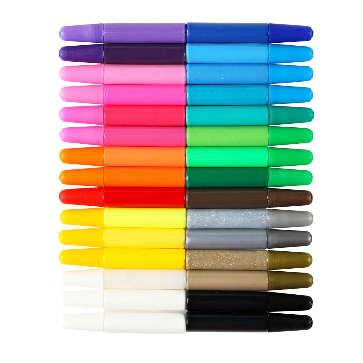 Permanent Fabric Paint for Clothes 24 Colors Bulk Kit for