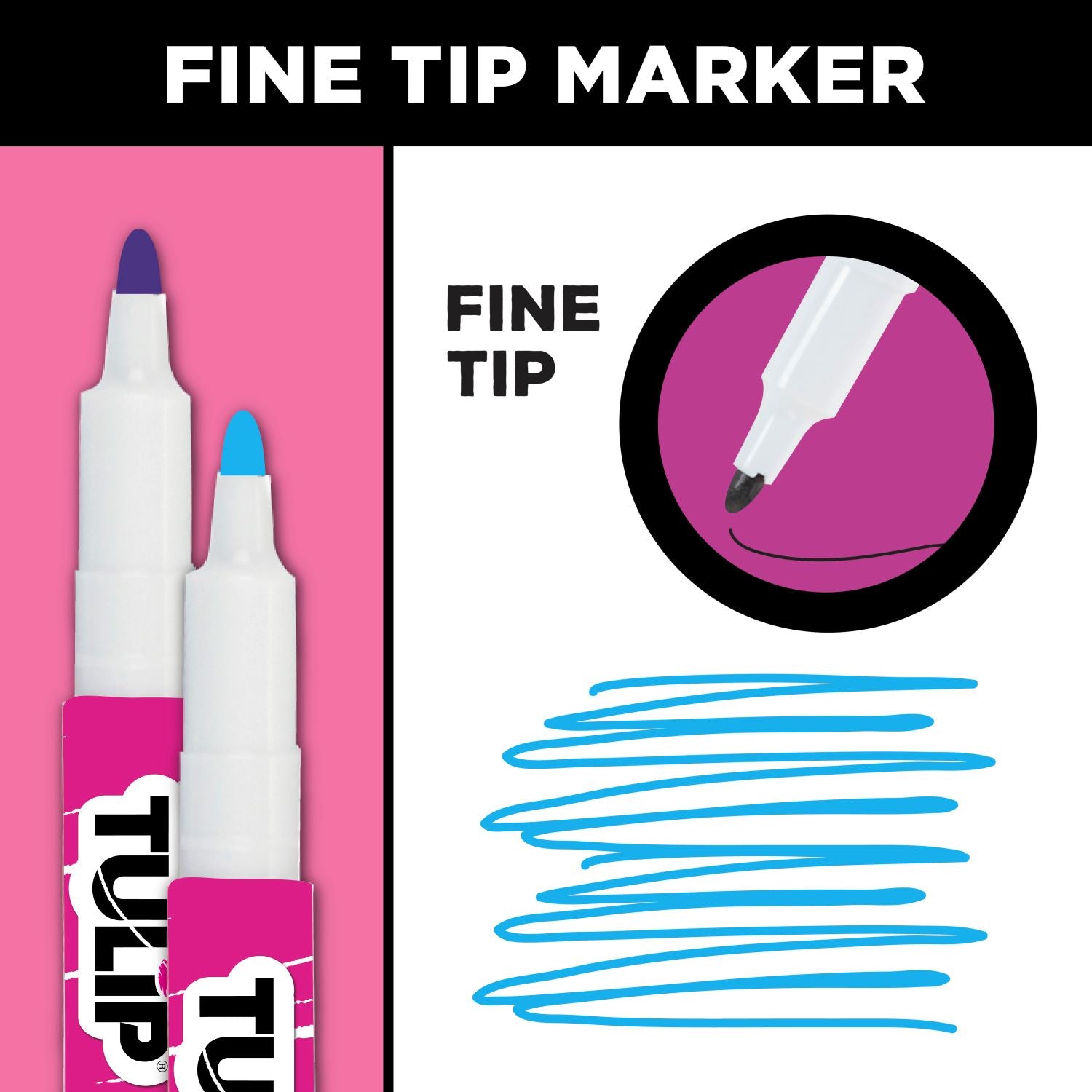 Tulip Fine-Tip  Fabric Markers Neon 12 Pack - 5