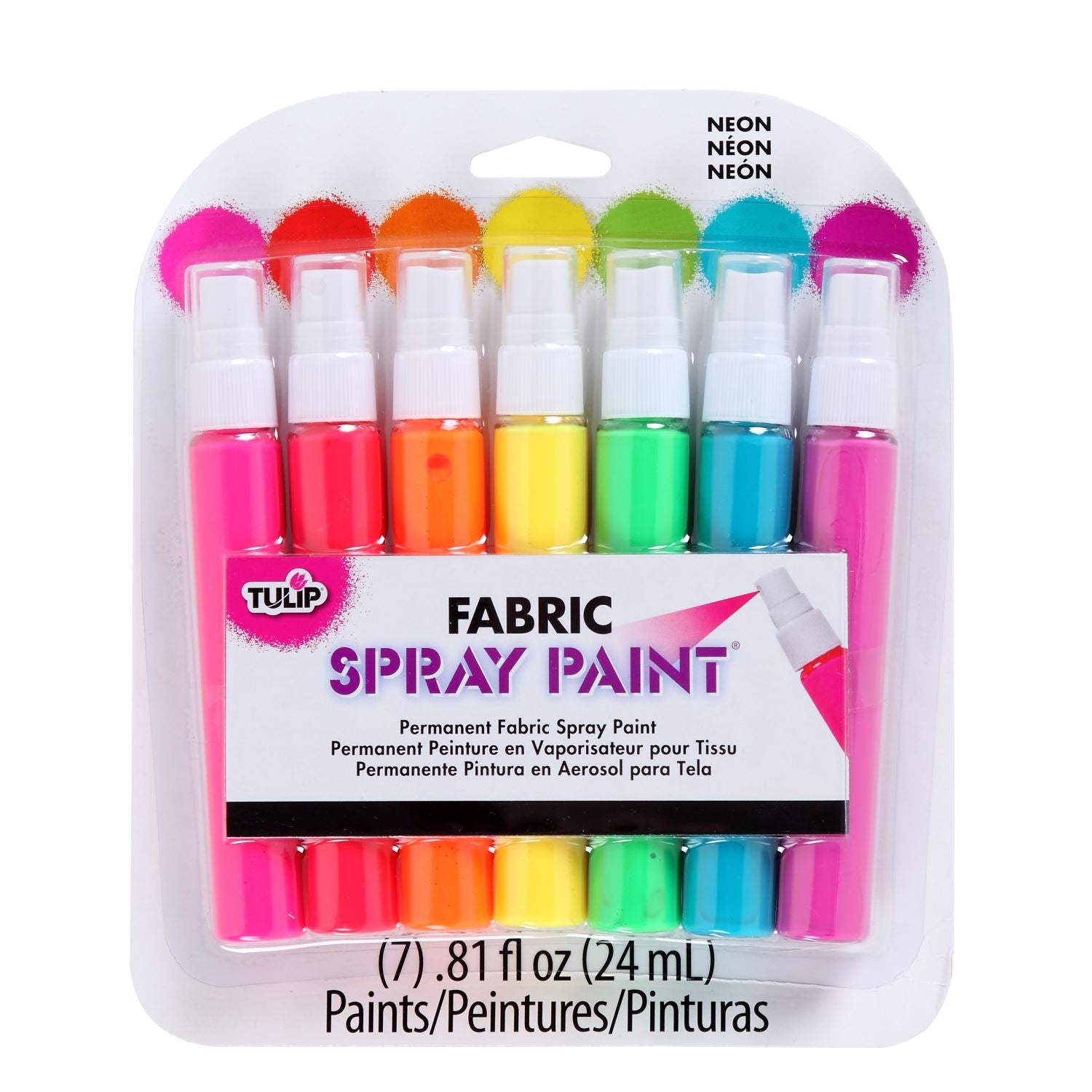 Tulip Fabric Spray Paint  Neon Mini 7 Pack - 1