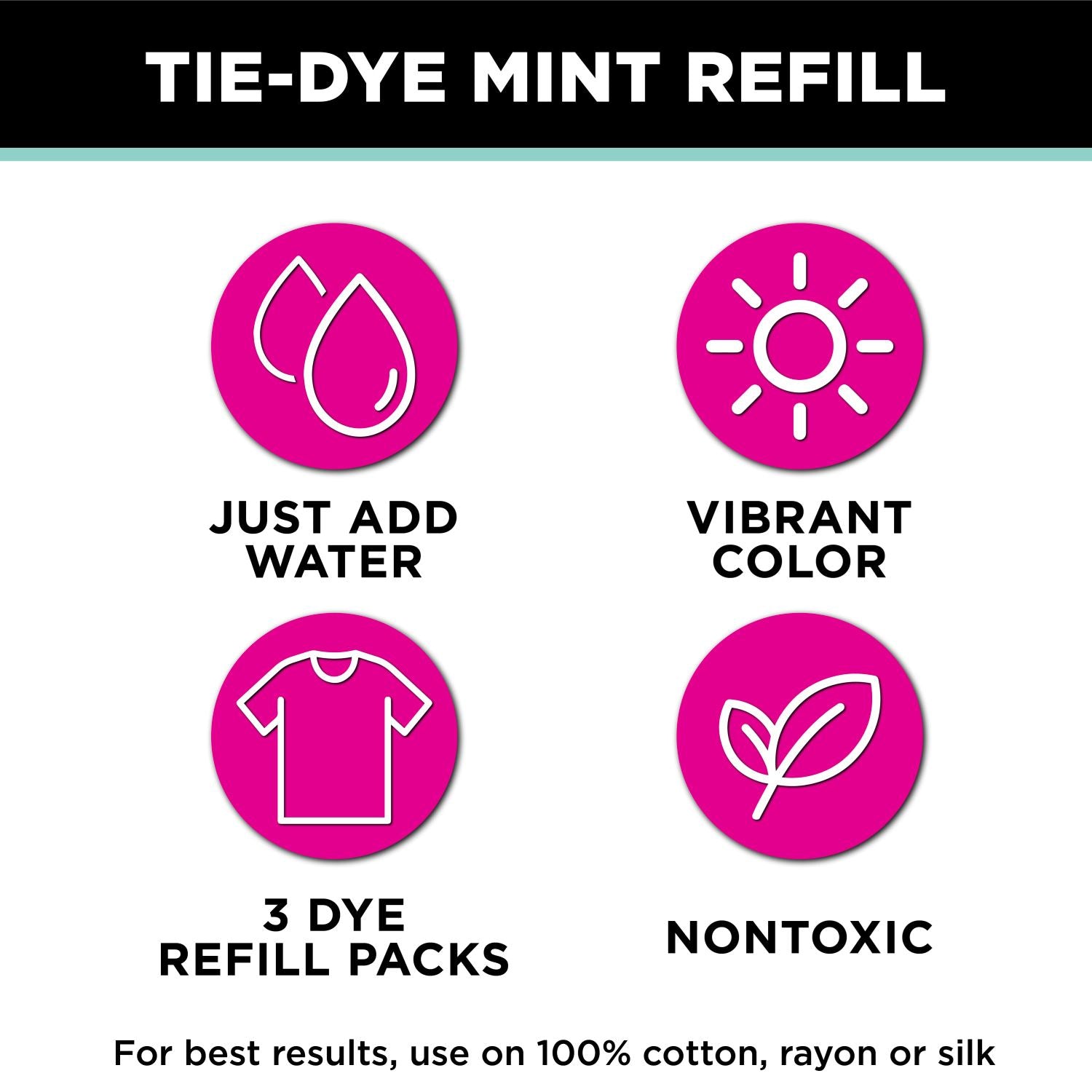 Tulip One-Step Tie-Dye Refills Mint - 3