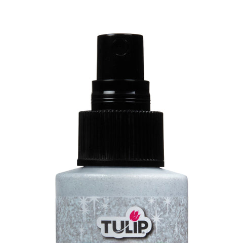 Tulip Fabric Spray Paint Silver Glitter 4 fl. oz.