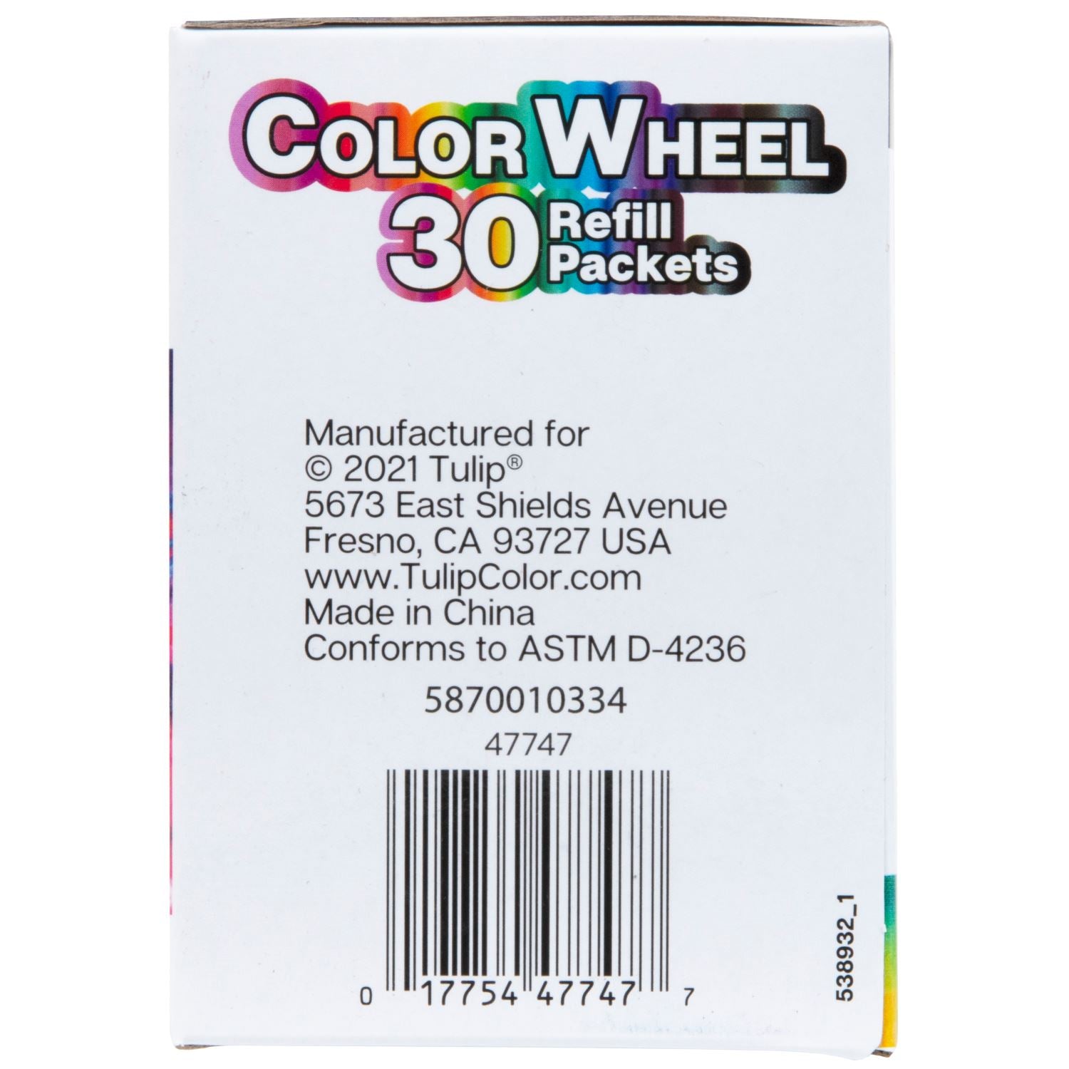 Picture of 47747 One-Step Tie-Dye Refills Color Wheel 30 Pack