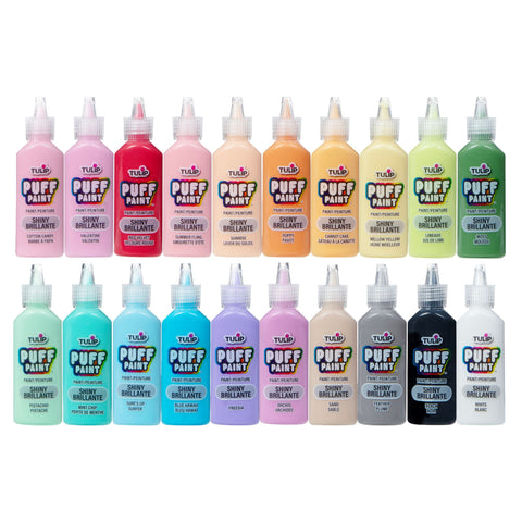  TULIP Puff Paint 20 Pack, Mellow Rainbow, Dimesnional