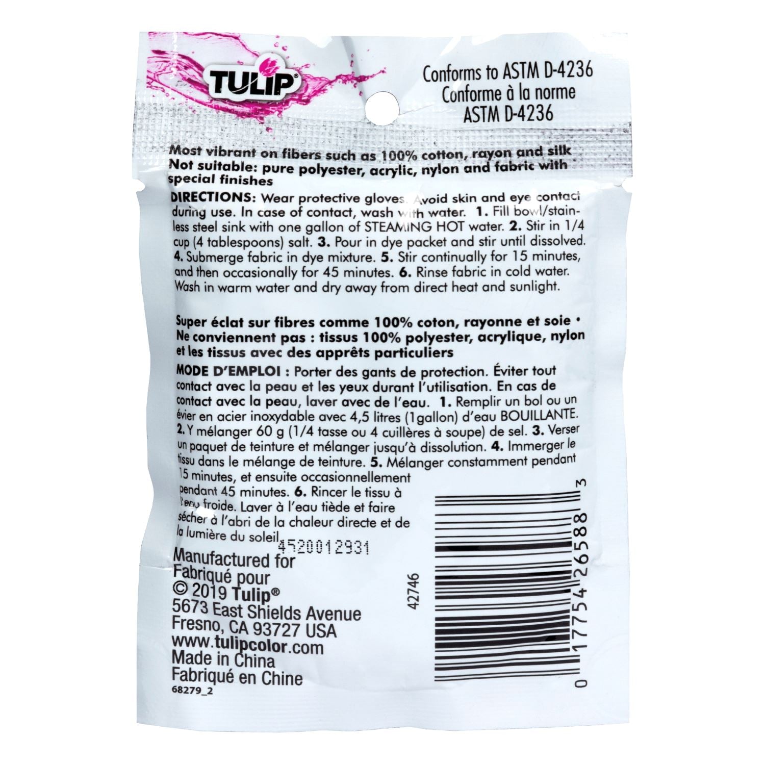 Picture of 42746 Tulip® Fabric Dye 2-N-1 Formula Black