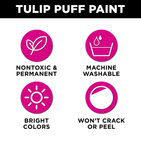 Tulip Puff Paint Pastels Shiny .75 fl oz 10 Pack