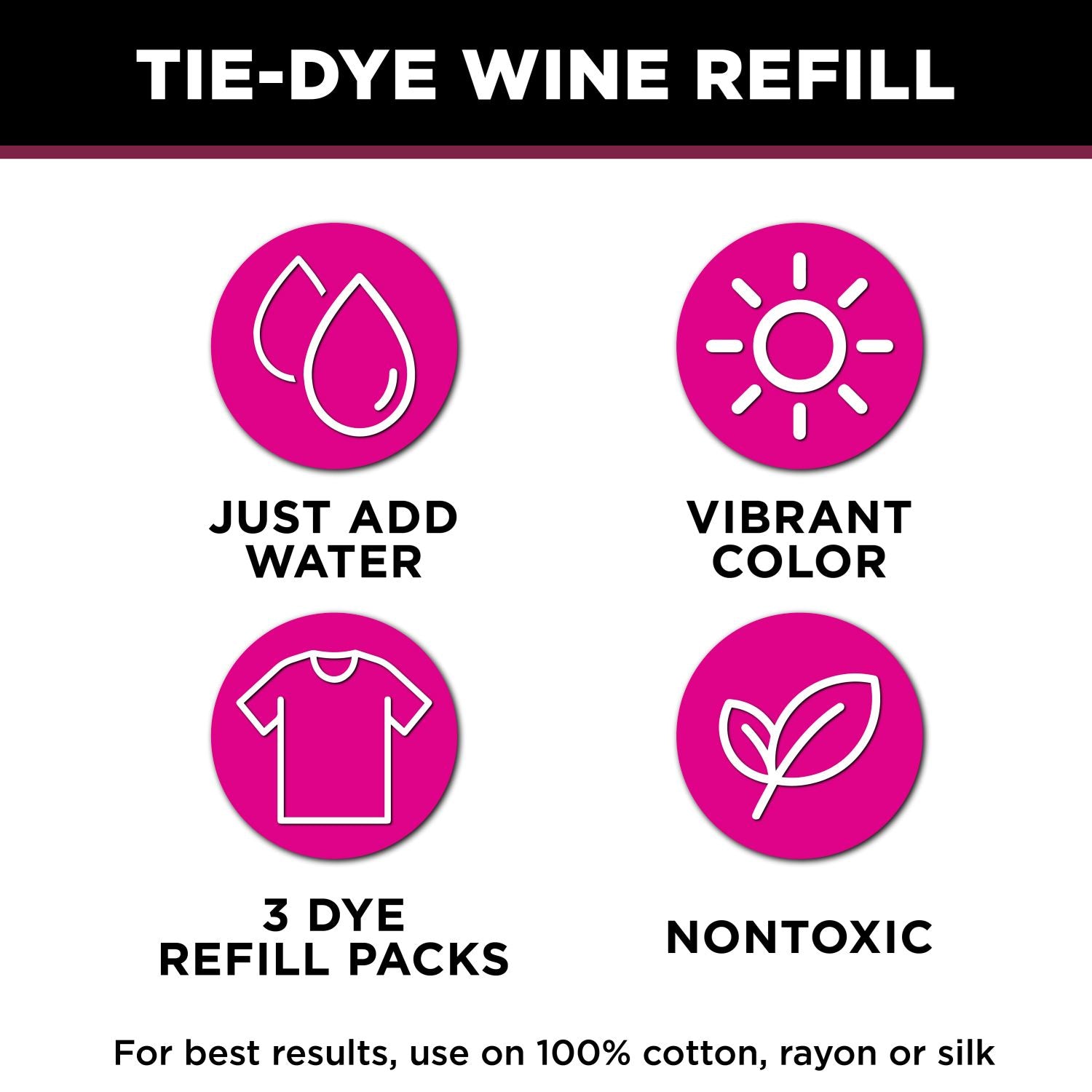 Tulip One-Step Tie-Dye Refills Wine - 3