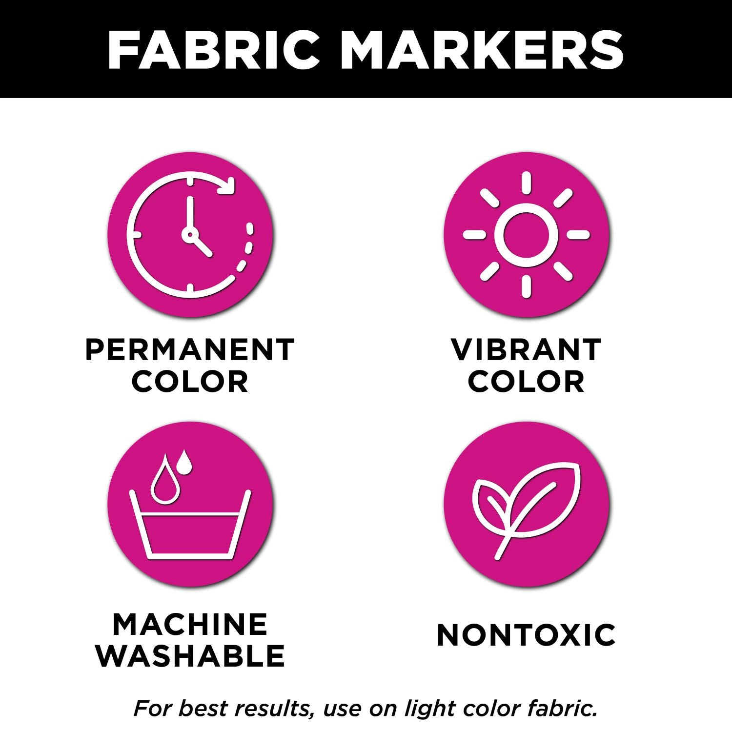 Tulip Brush-Tip Fabric Markers Rainbow 10 Pack - 3
