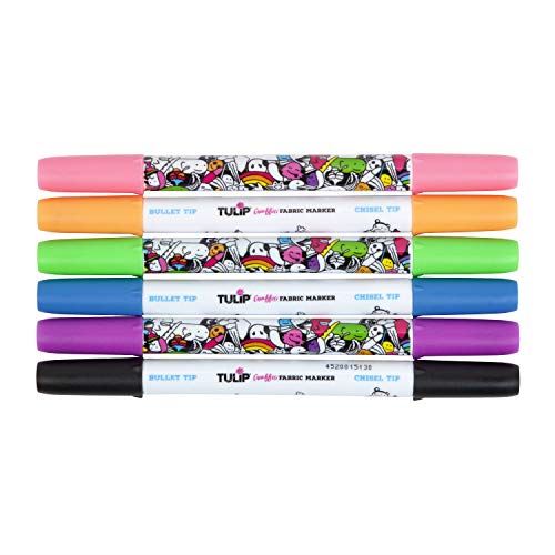Tulip Graffiti Dual-Tip Fabric Markers Neon 6 Pack - 2