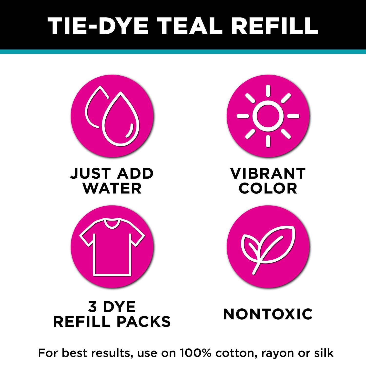 Tulip One-Step Tie-Dye Refills Teal - 3