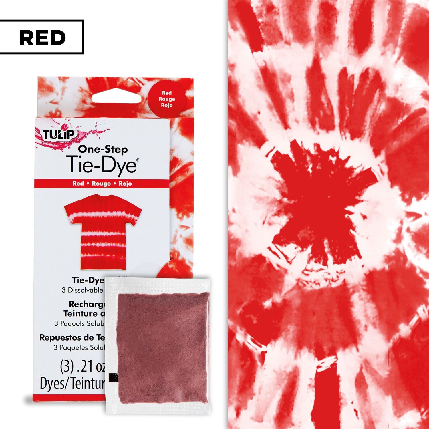 Tulip One-Step Tie-Dye Refills Red - 4