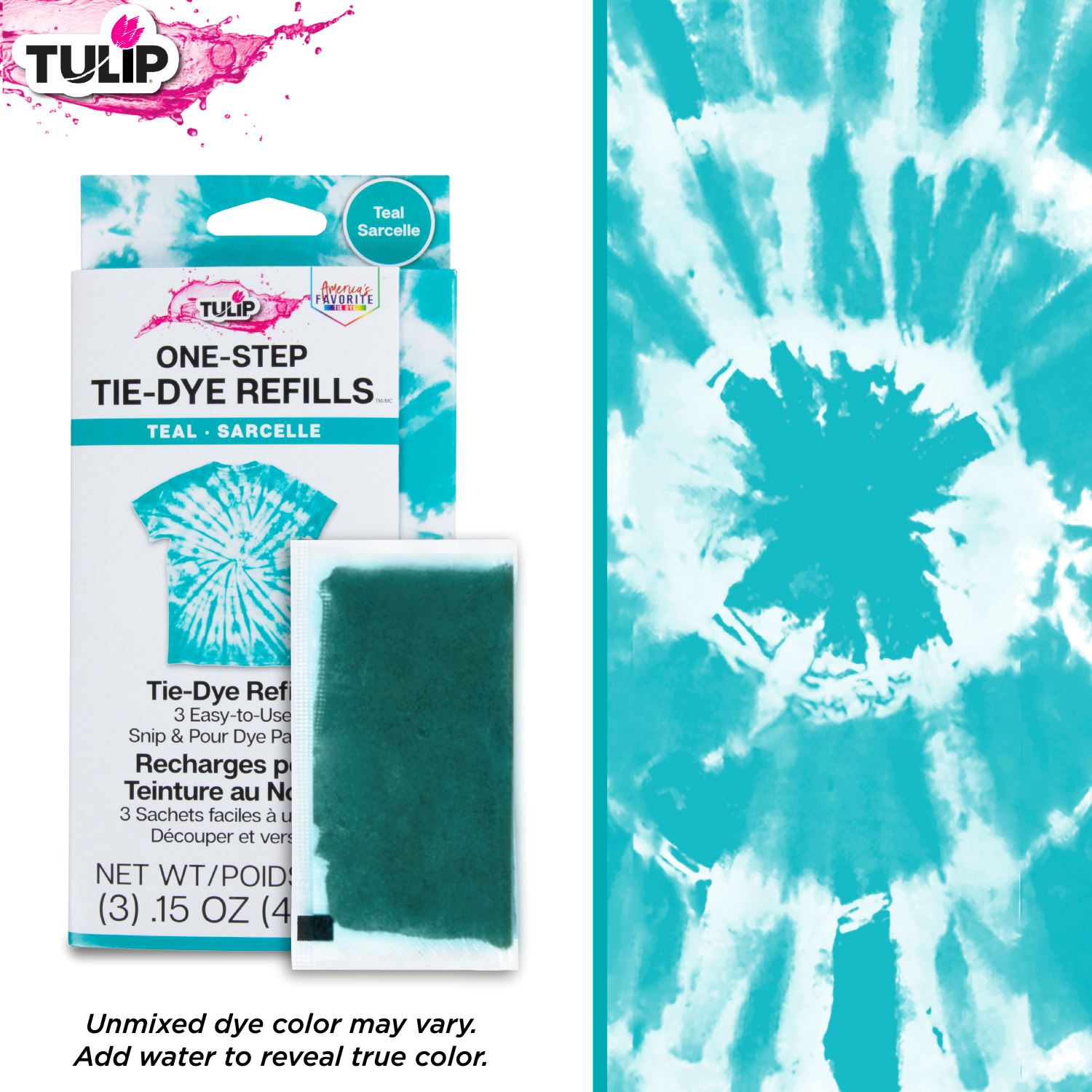 Tulip One-Step Tie-Dye Refills Teal - 4
