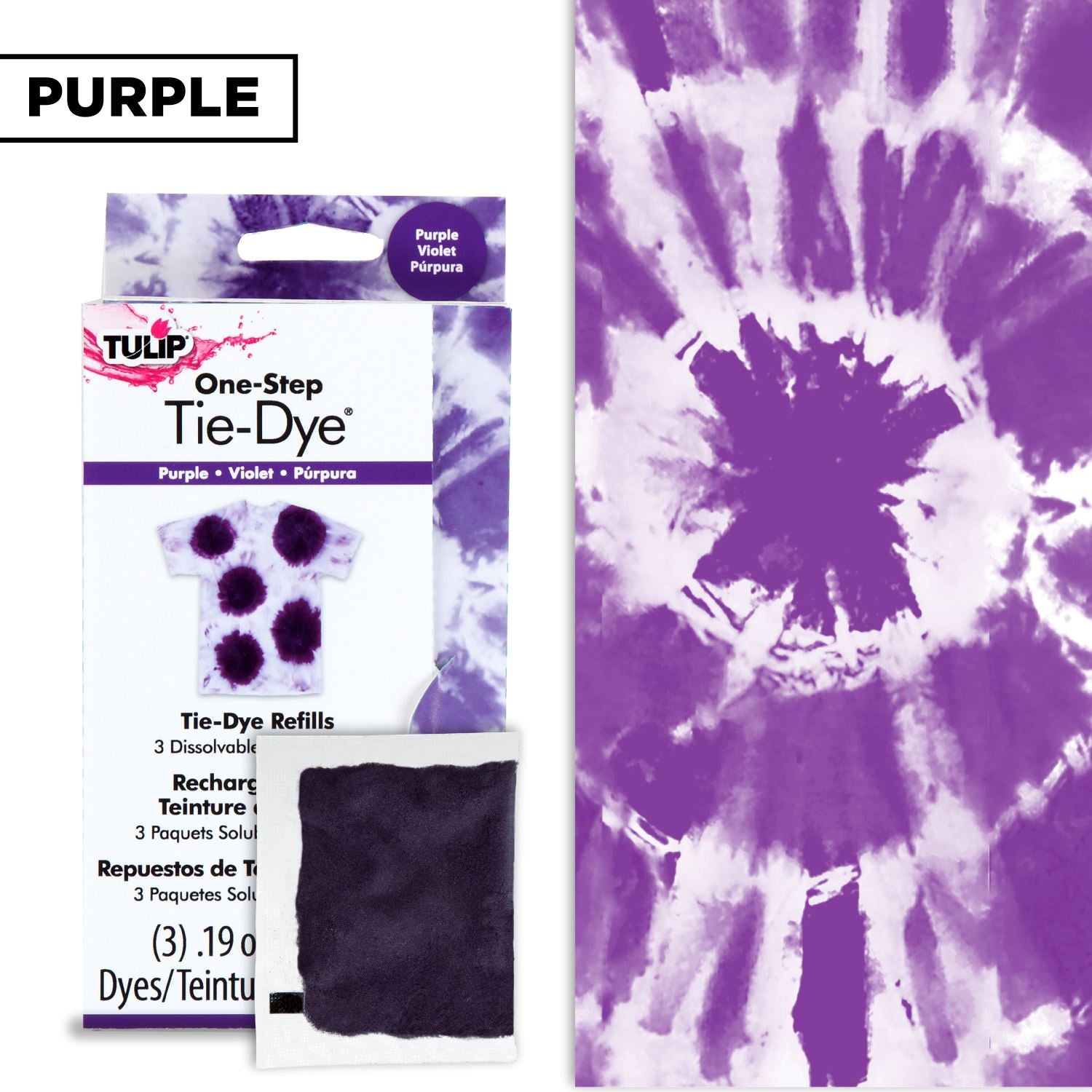 Tulip One-Step Tie-Dye Refills Purple - 4