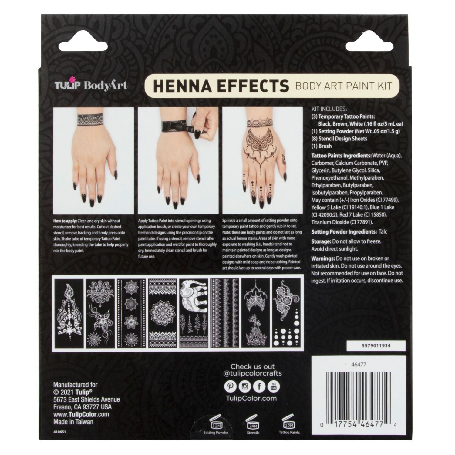 BH-12 1 piece Black Henna Temporary Tattoo for Hands Inspired Body Stickers  - Price history & Review | AliExpress Seller - HimalayaStore | Alitools.io