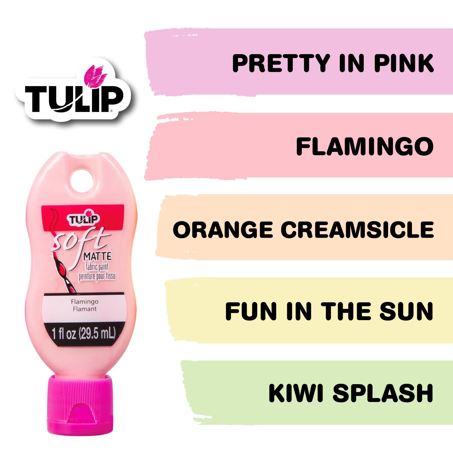 Tulip Brush-On Fabric Paint Pastels 1 fl. oz. 10 Pack