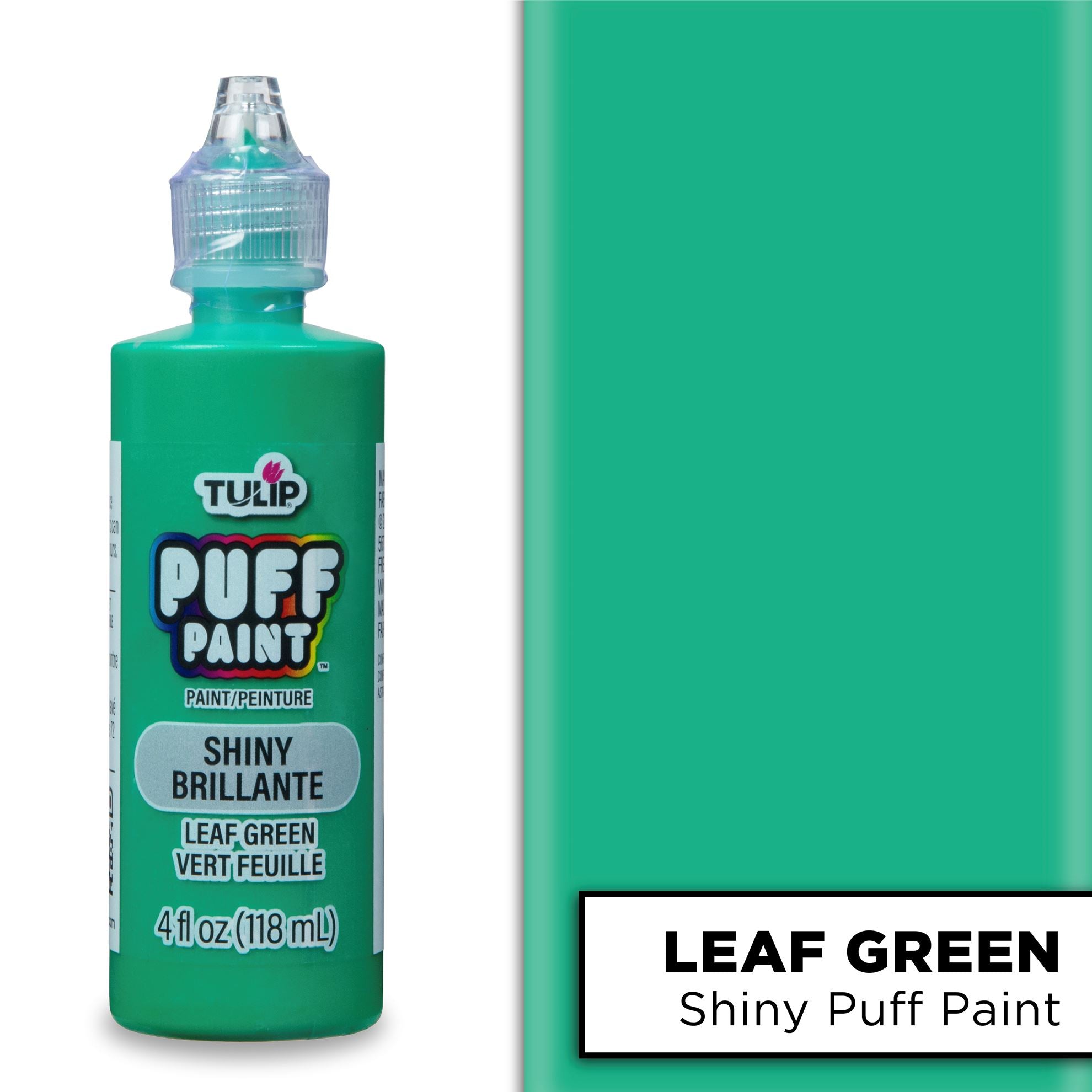 Tulip Puff Paint Shiny Leaf Green 4 fl. oz. - 2