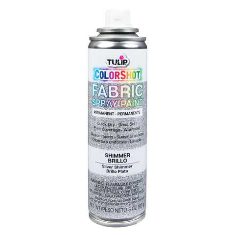 silver colorshot fabric spray paint