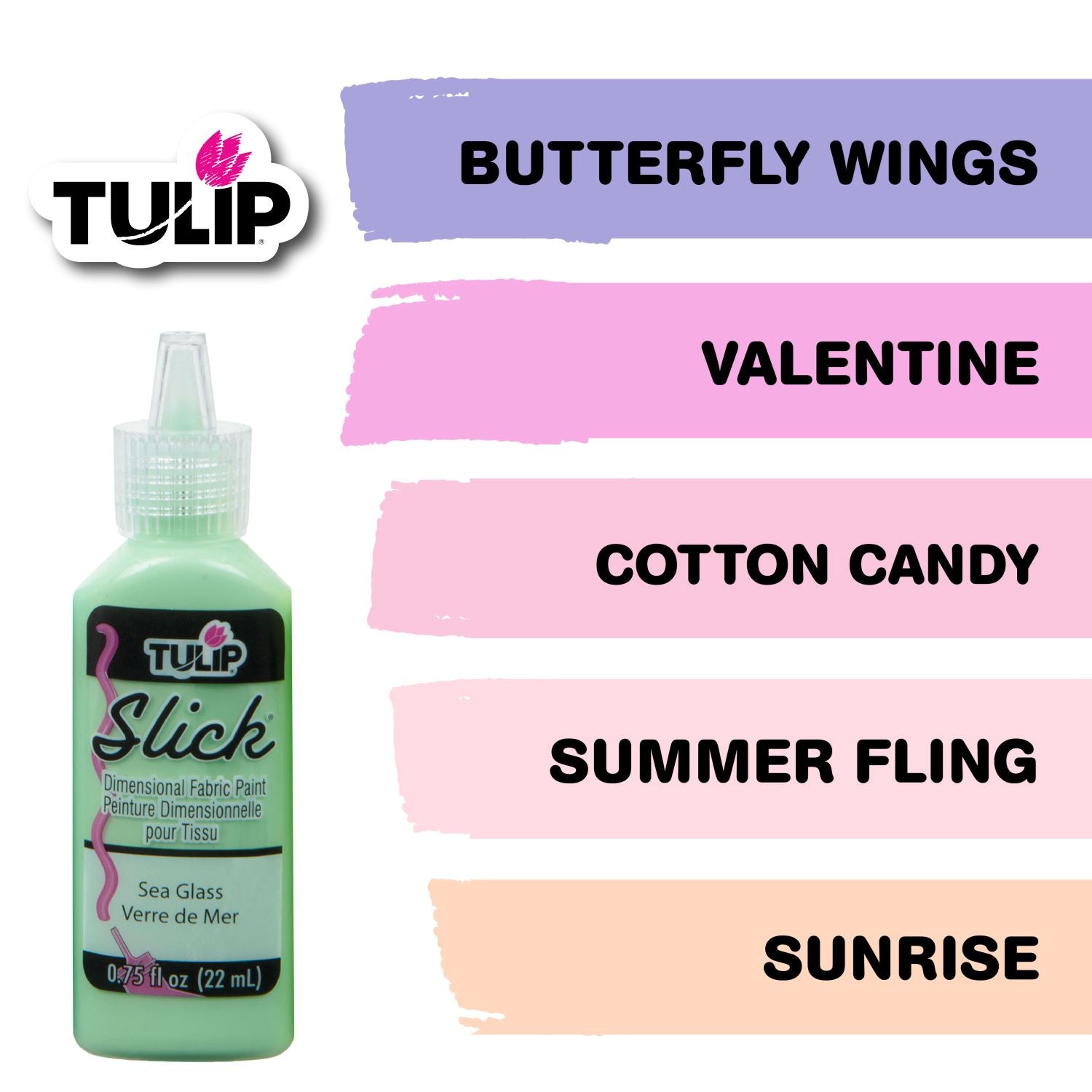 Tulip Dimensional Fabric Paint Slick Pastels 10 Pack – Tulip Color Crafts