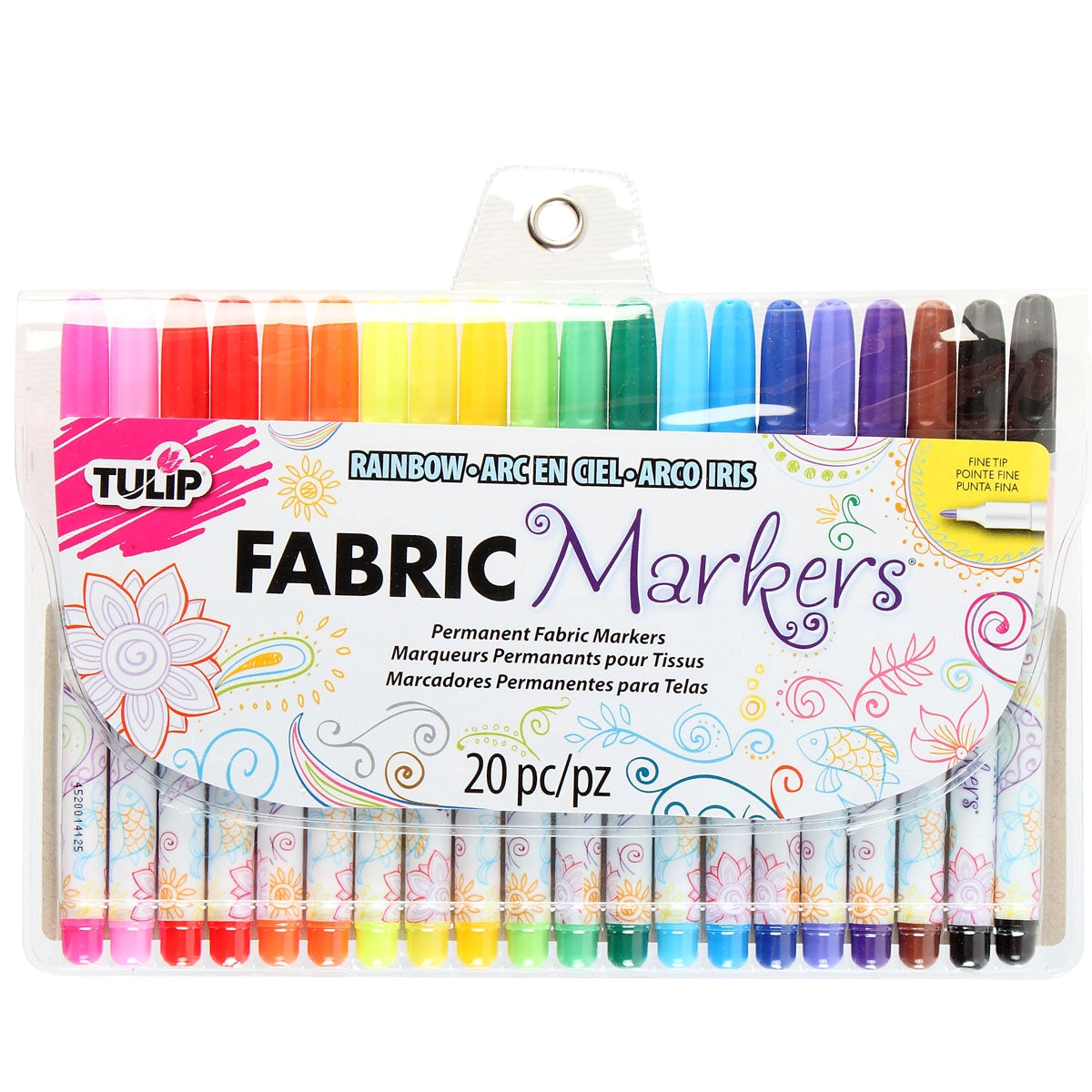 Tulip Fine-Tip Fabric Markers Rainbow 20 Pack - 2